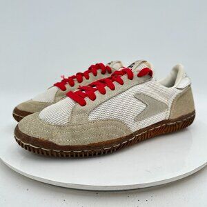 Vintage Bata 1980 Women Size 8 51002 White Mesh Suede Leather Shoe Made in Korea